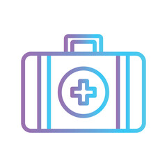 Obraz premium First Aid Kit Color gradient illustration vector icon which can easily modify or edit 