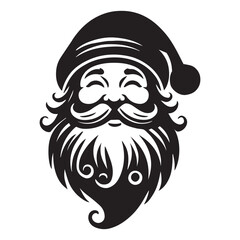 Joyful Santa Claus artwork with detailed mustache illustration

