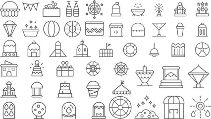 Celebration Icons: Festive Symbols for Parties and Events
