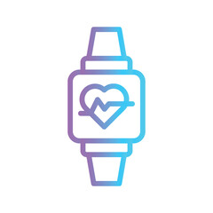 Obraz premium Fitness Tracker Color gradient illustration vector icon which can easily modify or edit 