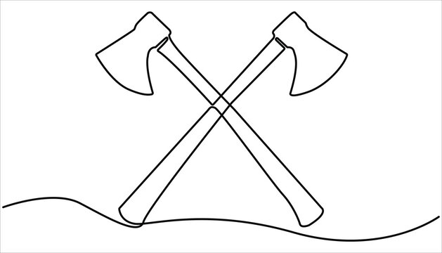 crossed axes black line art clip art preview