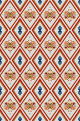 Abstract ethnic motif inspired on diamond pattern on cozy decor white and brown, elegant  wallpaper textiles design background.