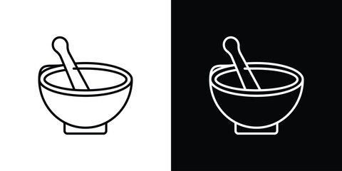 Mortar pestle icon. Graphic Design vector icon. Ui Ux Icons