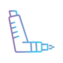 Inhaler Color gradient illustration vector icon which can easily modify or edit 
