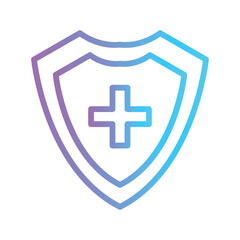 Medical Cross Color gradient illustration vector icon which can easily modify or edit 

