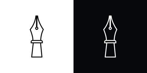 Pen nib icon. Graphic Design vector icon. Ui Ux Icons