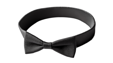 Black bow tie accessory concept of isolate, no background  