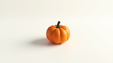 Obraz premium Small orange pumpkin isolated on white background