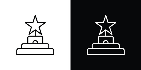 Podium star icon. Graphic Design vector icon. Ui Ux Icons