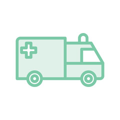 Ambulance duotone line icon , vector, pixel perfect, illustrator file 