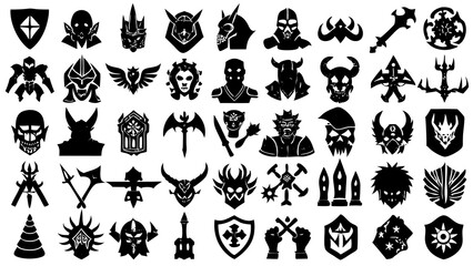 48 Distinct Fantasy Icons A Collection of Unique and Evocative Symbolic Designs for Games, Branding, and More