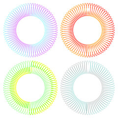 Colorful spiral circles, vector illustration.