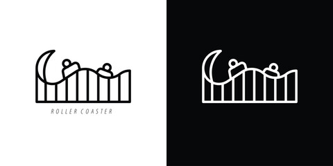 Roller coaster icon. Graphic Design vector icon. Ui Ux Icons