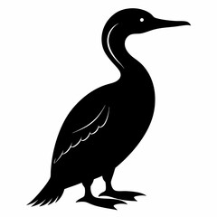 Fototapeta premium Modern Cormorant Silhouette Graphic