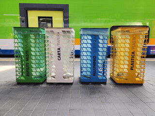 Sorting waste before disposal or reuse to reduce waste volume, reduce environmental impact, and...