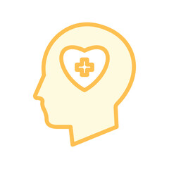 Mental Health duotone line icon , vector, pixel perfect, illustrator file 
