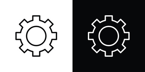 Settings gear icon. Graphic Design vector icon. Ui Ux Icons