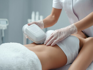 Innovative blue light therapy treatment promoting collagen production in a holistic skin care session