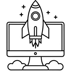 space rocket vector illustration