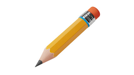 Yellow pencil illustration for drawing sketching writing and school supplies stock photo image vector art