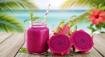 Tropical Dragon Fruit Elixir: A Taste of Paradise
