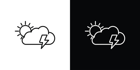 Thunderstorm icon. Graphic Design vector icon. Ui Ux Icons