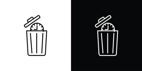 Time waste icon. Graphic Design vector icon. Ui Ux Icons