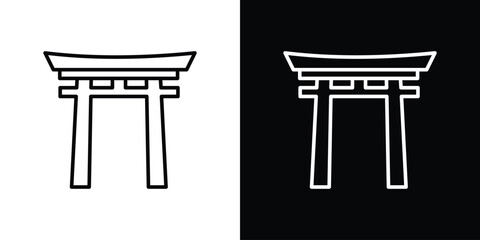 Torii gate icon. Graphic Design vector icon. Ui Ux Icons