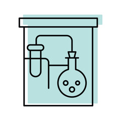 Laboratory color shadow thinline icon , vector, pixel perfect, illustrator file 
