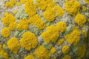Xanthoria Elegans: A Vivid Tapestry of Lichen on Stone