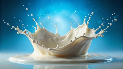 Milk Splash A Dynamic Shot of Fresh Dairy Fluid