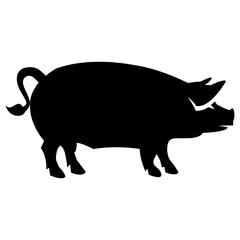 Illustration of download high resolution pig silhouette vector image for graphic design and digital art projects today now vector