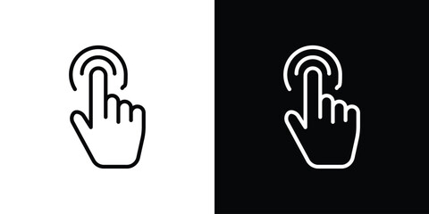 finger tap icon. Graphic Design vector icon. Ui Ux Icons