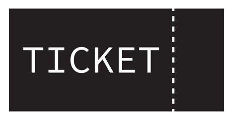 Minimalist Black and White Ticket Vector Design