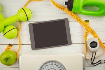 Tablet on healthy persons desk © vectorfusionart