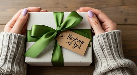 A Thoughtful Gesture: Hand-Held Gift with Sentimental Tag