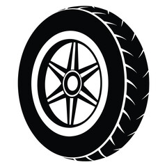 Obraz premium Stylized Car Tire Vector Illustration