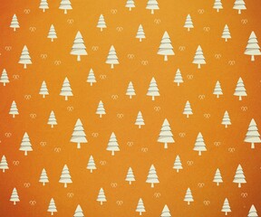 Digitally generated Orange tree pattern