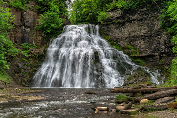 Delphi Falls at Delphi Falls County Park In New York