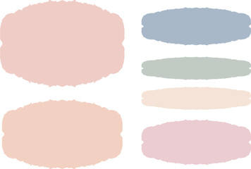 pastel palette colors abstract text box banners brush strokes
