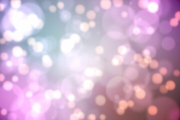 Abstract bokeh light pattern is floating across pastel flat gradient backdrop with blurred spots