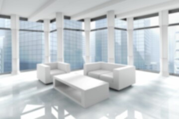 Digitally generated image of sofa and table