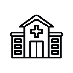 Hospital line icon , vector, pixel perfect, illustrator file 
