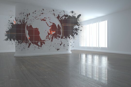 Fototapeta Splash showing earth graphic