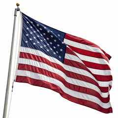 Fototapeta premium USA flag isolated on transparent background 