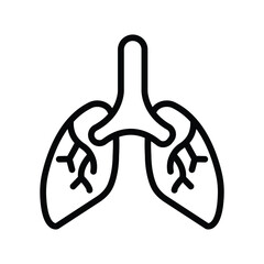 Lungs line icon , vector, pixel perfect, illustrator file 
