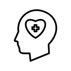 Mental Health line icon , vector, pixel perfect, illustrator file  
