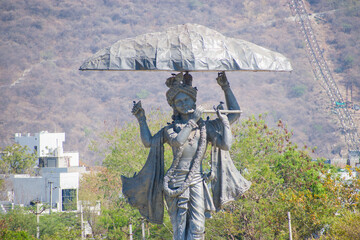 Load Krishna Statue at Nathdwara Rajasthan. Concept of Hindu temple and spiritual tourism in India