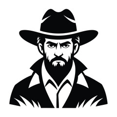 Cowboy Hat Man Illustration