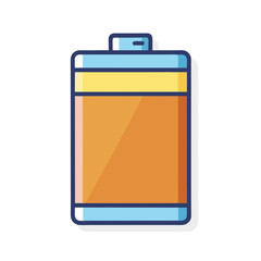 Illustration of a vibrant battery with a modern and cartoonish design